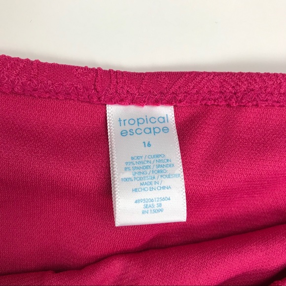 Pink Bikini Bottoms Swimsuit w/ Pattern - Picture 5 of 5